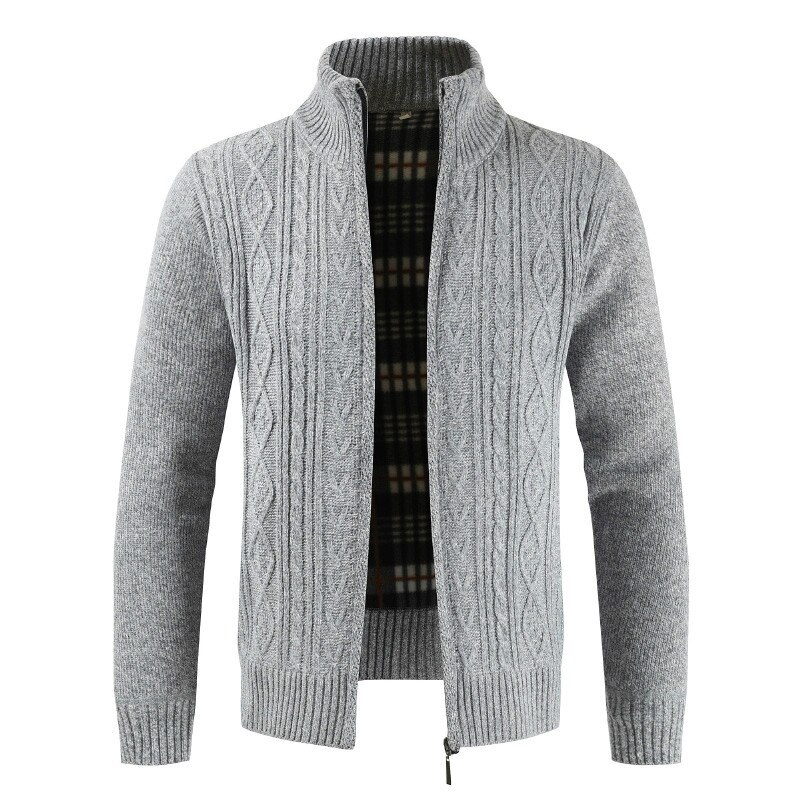 겨울 두꺼운 따뜻한 가디건 스웨터 남성 캐주얼 슬림핏 스웨터 코트 남성 니트 지퍼 가을 스웨터 2020